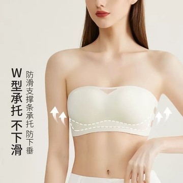 夏無肩帶小胸聚攏美背透氣春季無痕抹胸內衣防走光文胸防滑不掉