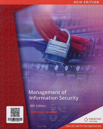 MANAGEMENT OF INFORMATION SECURITY【內含ACCESS CODE,經刮除不受退】 (6版) WHITMAN 2019 Cengage