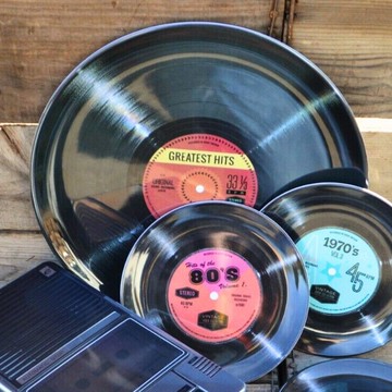 Vintage 黑膠淺盤糖果禮盒組 【英國糖迷你包12包入】