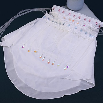 漢服面紗古風遮臉防曬少女遮面掛耳流蘇面簾宮廷復古飾品古裝配飾
