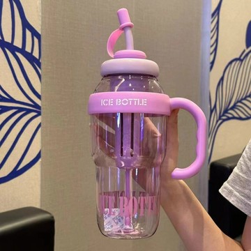【台灣出貨】夏季高顏值女生水杯巨無霸吸管杯學生戶外大容量杯水壺透明冰霸杯🔥冰霸杯🔥  環保杯  咖啡杯 保溫杯