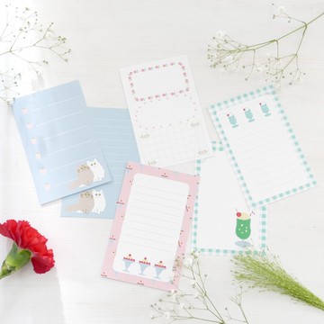 M6 尺寸 memo 長毛貓與冰淇淋 (30張入)