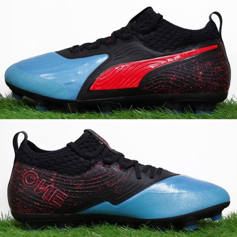 プーマ ワン 19.2 HG プーマ(puma) サッカースパイク ブルーアズール×レッドブラスト×ブラック (105587-01)【2019年1月 プーマ】 | LINEブランドカタログ