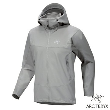 【ARCTERYX 始祖鳥】男 Gamma 防風雨彈力連帽軟殼外套.夾克.風衣_/X000009819 太空灰
