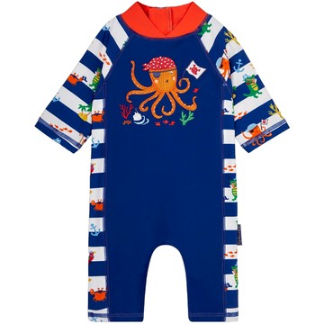 英國 JoJo Maman BeBe - 嬰幼兒/兒童連身式防曬泳裝-海盜生活