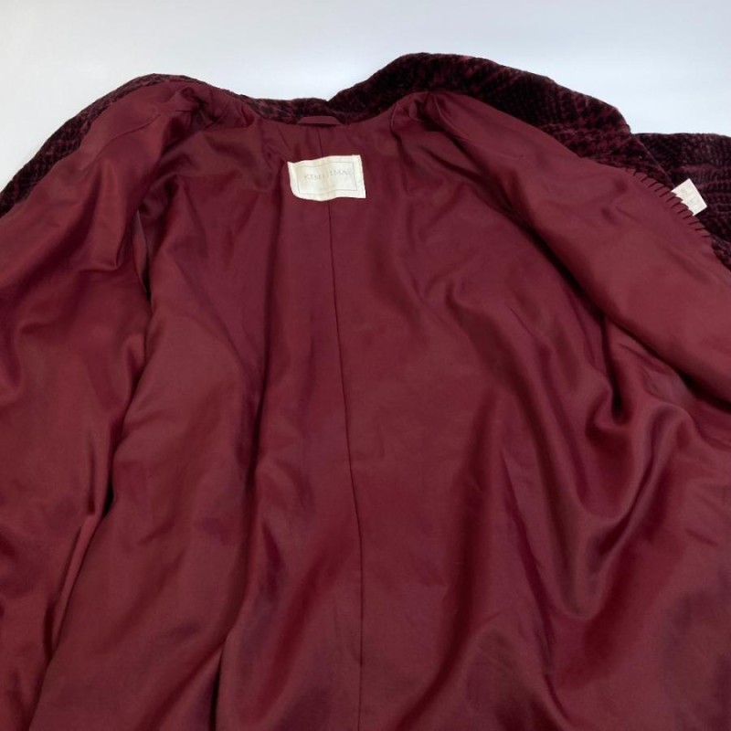 KIMIJIMA PARIS TOKYO キミジマ ミディアムコート ファーコート ワイン  