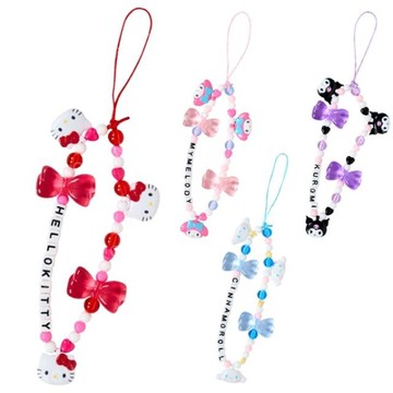 小禮堂 Sanrio 三麗鷗 造型串珠手機吊飾 (大頭款) Kitty 美樂蒂 酷洛米 大耳狗