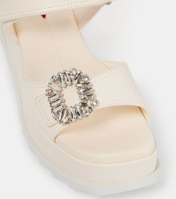 Roger Vivier Slidy Viv' embellished leather wedge sandals