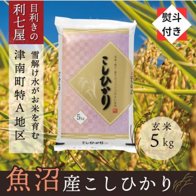 ふるさと納税 津南町  魚沼産コシヒカリ 玄米5kg 魚沼地域津南町の美味しいお米