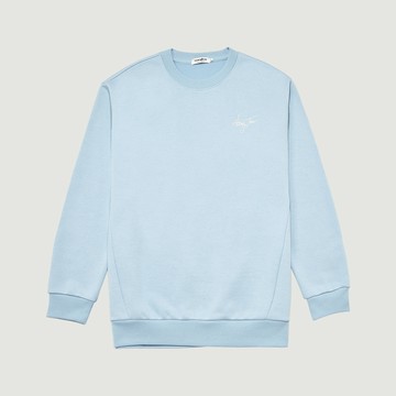 Hang Ten- 刷毛刺繡大學T-男(淺藍)