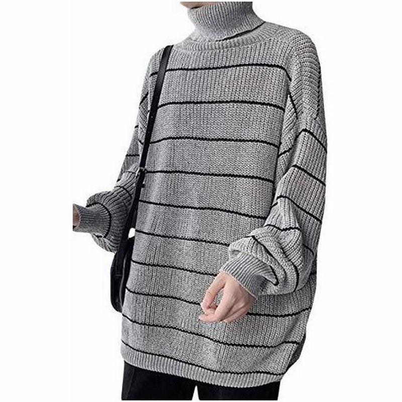 Beibang バイバン ニット メンズ セーター タートルネック カットソー 長袖 ボーダー柄 ニットセーター ゆったり 通販 Lineポイント最大get Lineショッピング