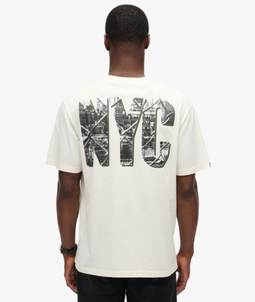 Superdry Men's Photographic Skate Loose T-shirt White Size: M