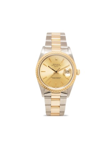 Rolex - 1969 pre-owned Oyster Perpetual Datejust 34mm - unisex - stainless steel/18kt Gold - One Size