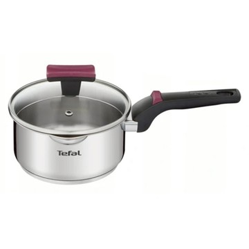 Tefal 特福 香頌不鏽鋼系列 單柄湯鍋 加蓋  16cm  銀色  1盒
