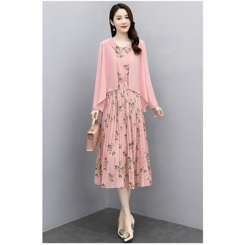 セットアップ レディース フェミニン 春 21 春物 新作 春コーデ 春服 2ピース カーディガン ワンピース ロングワンピ プリントワンピース プリントワンピ 通販 Lineポイント最大0 5 Get Lineショッピング