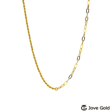 【JoveGold漾金飾】相依偎黃金雙身鍊