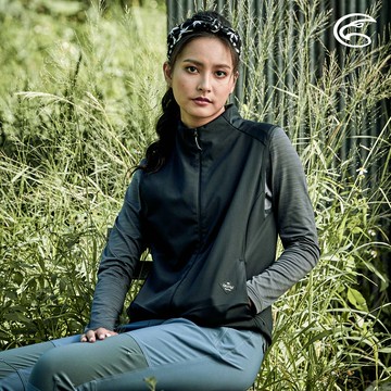 ADISI 女Softshell超輕量調溫防風背心AV2221034 (S-2XL) 黑影｜城市綠洲