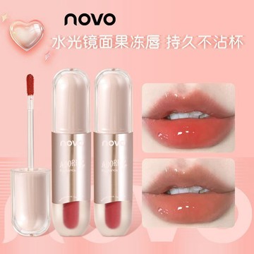 🎉NOVO🎉水光鏡面脣釉 玻璃脣防水 不沾杯 素顏顯白 水潤保溼口紅 ins 學生口紅 滋潤提升氣色 脣釉 鏡面水光口紅