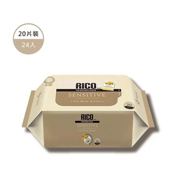【安琪兒婦嬰百貨】韓國 RICO baby 金盞花有機天然特厚款濕紙巾-箱購-Sensitive黃20片x24包