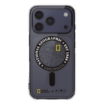 NATIONAL GEOGRAPHIC 國家地理 NatGeo Rugged 磁吸防摔保護殼  地形黑  iPhone 17 Pro