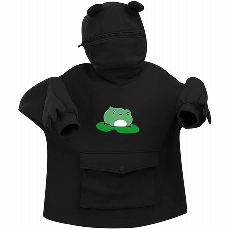 パーカー レディース トレーナー 長袖 トップス ゆったり Tengatel かえる柄 パーカー かわいい ロング トレーナー 韓国ファッション レデ 通販 Lineポイント最大0 5 Get Lineショッピング