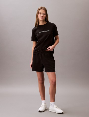 Calvin Klein 棉質毛圈布寬鬆束口褲