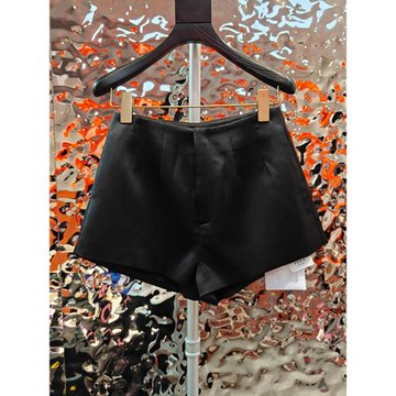 歐洲站法式簡約高腰A字休閑褲25夏新款楊樹林打底褲氣質熱褲女短