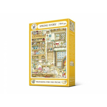 【拼圖貓】VOX - BRAMBLY HEDGE-野薔薇村的快樂老鼠們 野餐前的準備 900片拼圖 VE1000-119