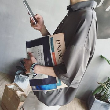 【JP.美日韓】襯衫 質感 套頭 襯衫 抽繩 請看細節照 韓國 代購 ZNIF