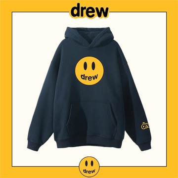 Drew笑臉連帽衛衣男女秋冬季美式潮牌寬松純棉情侶款帽衫加絨外套