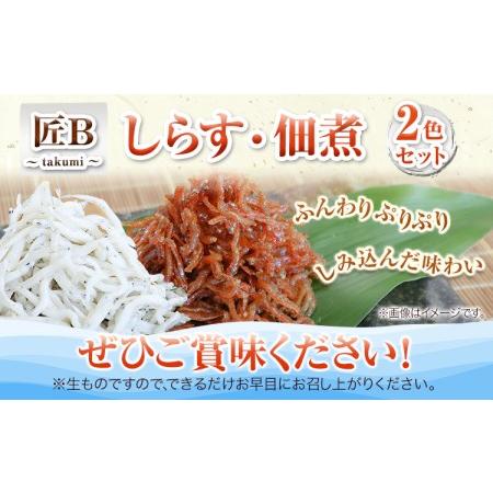 ふるさと納税 しらす・佃煮2色セット「匠B」 takumi 大五水産 《30日以内に順次出荷(土日祝除く)》 和歌山県 紀の川市 しらす 佃煮 セット 和歌山県紀の川市