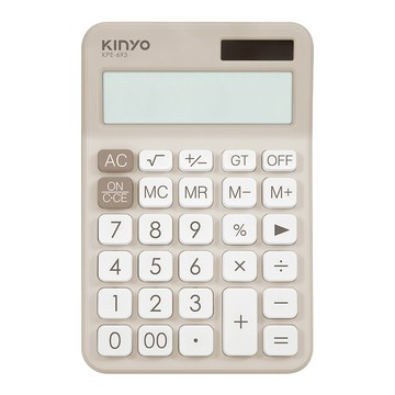 Kinyo 12位元方塊計算機 KPE-693  奶茶色  1個