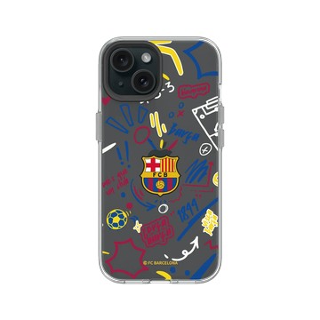 iPhone 15 Clear 透明 - FC Barcelona - Graffiti