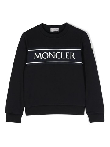 MONCLER KIDS logo print jersey sweatshirt Boy
