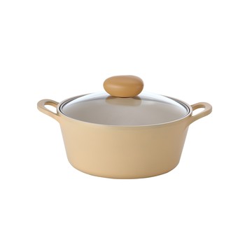 Flan香草雪酪系列 22cm雙耳湯鍋(IH適用/不挑爐具/可直火)