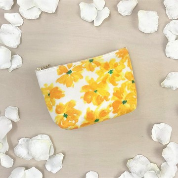 全新 Bloom Flower 插角袋花痴圖案橙黃