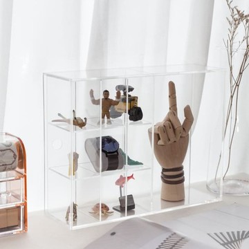 目喜生活｜迷霧拉門 防塵壓克力公仔模型收納展示櫃(贈九格板)