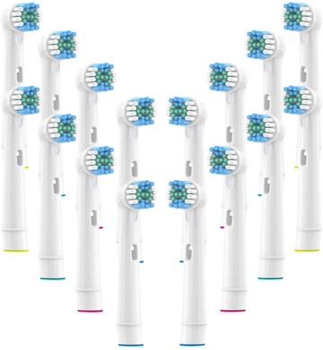 【日本代購】WyFun 棕色 歐樂B 適用 電動牙刷 替換刷子 基本刷子 EB20 16支