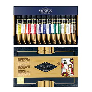 MISSION金級水彩盒裝/MWC-7012/7ml/12色/盒