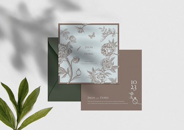 W&W婚卡盛宴-花園no.14喜帖-粉青