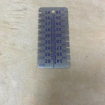 不銹鋼測厚規14-28板厚規梳規0.12-0.747寸銅鋁板厚測量尺{鑫弘-工葉電器}可開發票