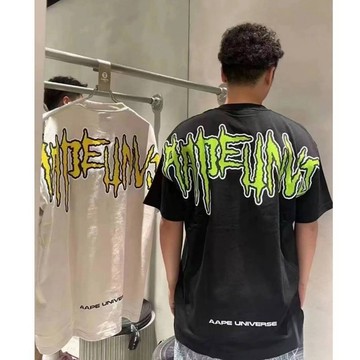 【 🐻熊熊愛上蘋果 】FW24 🆕️ 熱賣款 蟒蛇紋LOGO&連肩印花字母 AAPE 短袖(現貨馬上出)