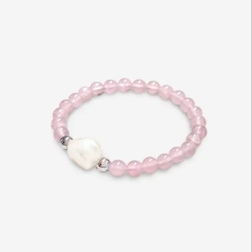 CHA 粉韻柔光 粉水晶 水晶手串 6mm - 15cm