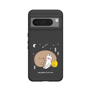 Pixel 8 Pro SolidSuit 黑 - 懶散兔與啾先生 Lazy Rabbit and Mr.Chu - 依偎