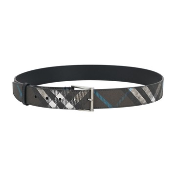 BURBERRY 方形指針釦塗層帆布3.5cm皮帶(暖感棕) 81062191