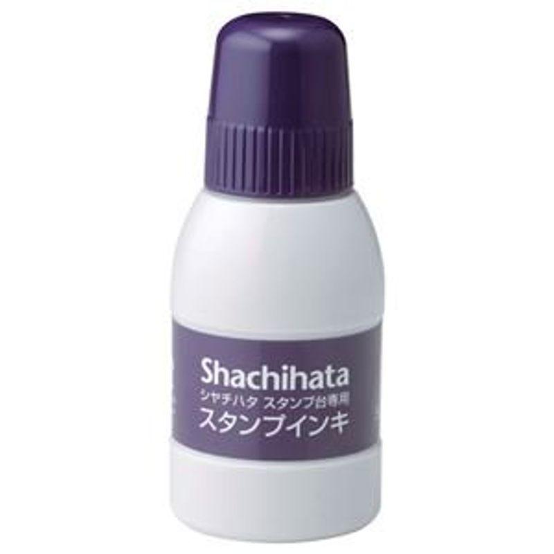 シヤチハタ スタンプ台専用補充インキ 40ml 紫 SGN-40-V 1個 (×10セット)