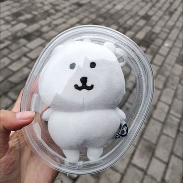 台灣出貨✨ 新款13cm收納痛包 自嘲熊遛娃包 棉花娃娃外出防塵展示透明袋 毛絨玩偶遛娃包痛包