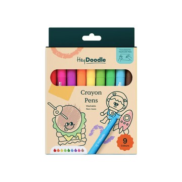 HeyDoodle 澳洲 無毒可水洗蠟筆組9色