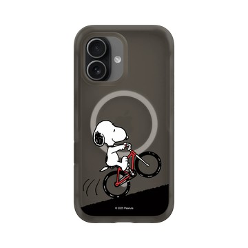 iPhone 17 AirX 本質黑 - 史努比 Snoopy - 騎腳踏車