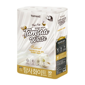 Tamsaa White系列 三層捲筒衛生紙  30m  30捲  1袋